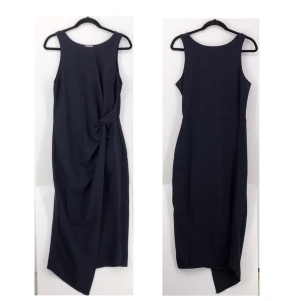 Plus 3x Twist Tie Black Dress